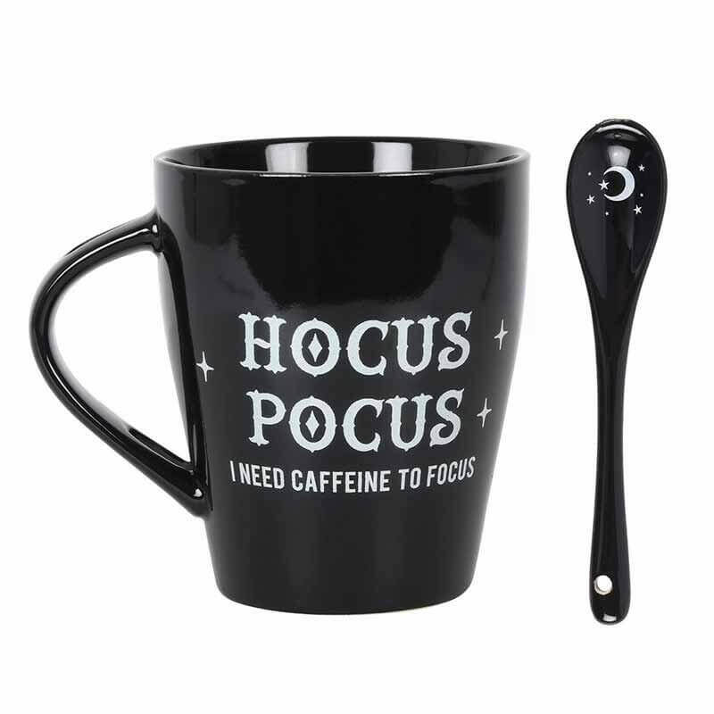 The Fashion Gift Shop: Witches Brew Morning Potion Hocus Pocus Mugs with Spoons by Spirit of equinox, Mugs and Cups