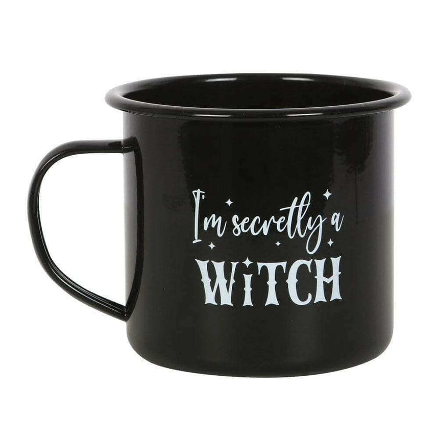 The Fashion Gift Shop: Witchy Enamel Mugs Halloween Autumn Hot Chocolate Mug Set by Spirit of equinox, Mugs and Cups