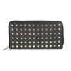 Womens Love Heart Laser Cut Purse Long Wallet High Quality Perfect Gifts - Black