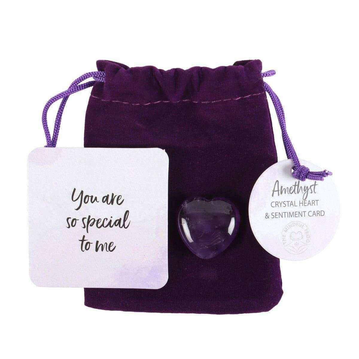 The Fashion Gift Shop: You Are Special to Me Amethyst Crystal Heart Gift Bag by Spirit of equinox, Lucky Crystals
