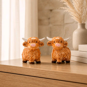 Country Living Highland Cow Salt & Pepper Shakers
