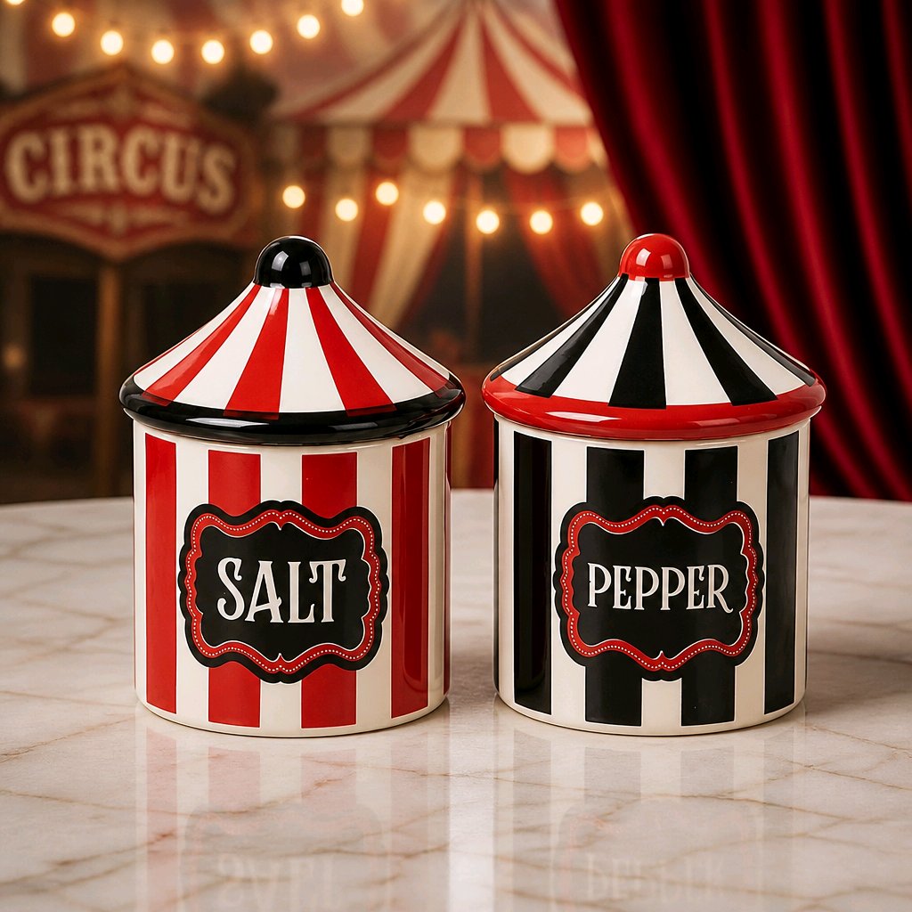 Circus Tent Salt and Pepper Shakers