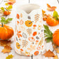 17cm Autumn Leaves and Pumpkins, Mushrooms Ceramic Flower Jug.