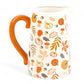 17cm Autumn Leaves and Pumpkins, Mushrooms Ceramic Flower Jug.