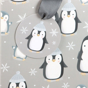 23cm Medium Winter Penguin Gift Bag - The Fashion Gift Shop Gift Bag by Jones Home & Gifts