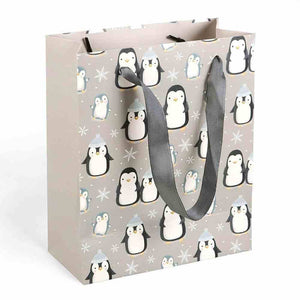 The Fashion Gift Shop: 23cm Medium Winter Penguin Gift Bag by Jones Home & Gifts, Gift Bag
