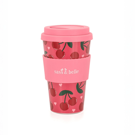 The Fashion Gift Shop: Cherry Travel Coffee Cup by Sass and Belle, Mugs & Cups