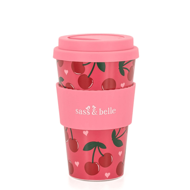 The Fashion Gift Shop: Cherry Travel Coffee Cup by Sass and Belle, Mugs & Cups