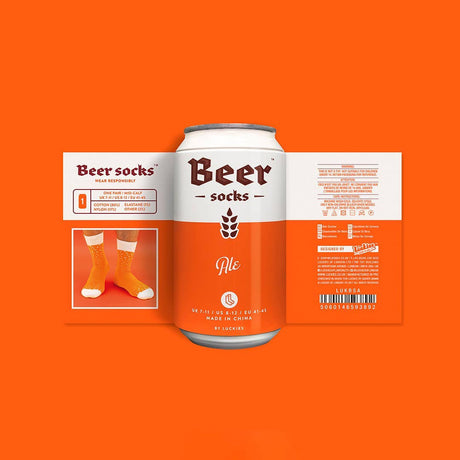The Fashion Gift Shop: Luckies Originals - Beer Socks in a Can by SUCK UK, Novelty Socks