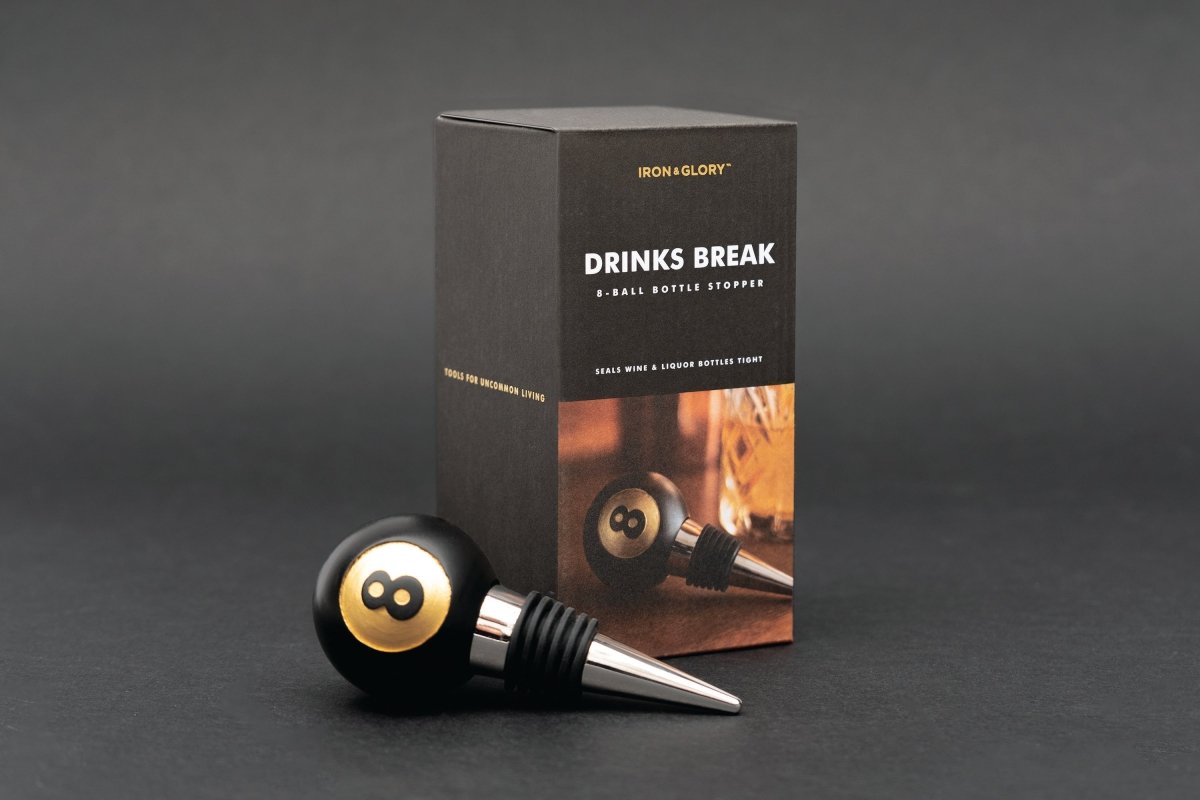 The Fashion Gift Shop: 8 - Ball Bottle Stop Drink Break, Wine Bottle Saver by Iron and Glory by The Fashion Gift Shop , Bottle Stoppers & Savers
