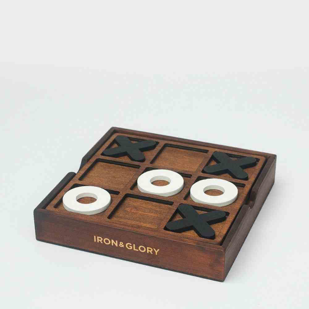The Fashion Gift Shop: Tic - Tac - Toe - Iron & Glory Wooden Noughts & Crosses Game by Iron and Glory, Games & Puzzles