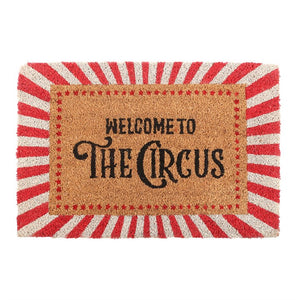 Welcome to the Circus Striped Doormat