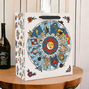 The Fashion Gift Shop: Sun and Moon Zodiac Designs Gift Bag with Astrological Signs by Sil, Gift Bag