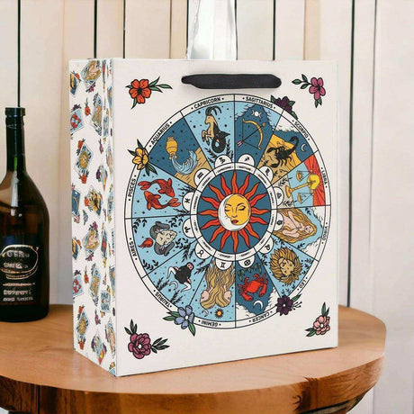 The Fashion Gift Shop: Sun and Moon Zodiac Designs Gift Bag with Astrological Signs by Sil, Gift Bag
