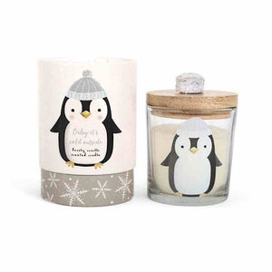 The Fashion Gift Shop: Frosty Vanilla Penguin Candle, Home Fragrance Boxed Candles Pompom by Jones Home & Gifts, Christmas candle