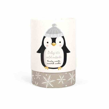Frosty Vanilla Penguin Candle, Home Fragrance Boxed Candles Pompom
