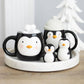 Hugging Penguins Salt and Pepper Shakers - Cubby Bellies Penguins Set