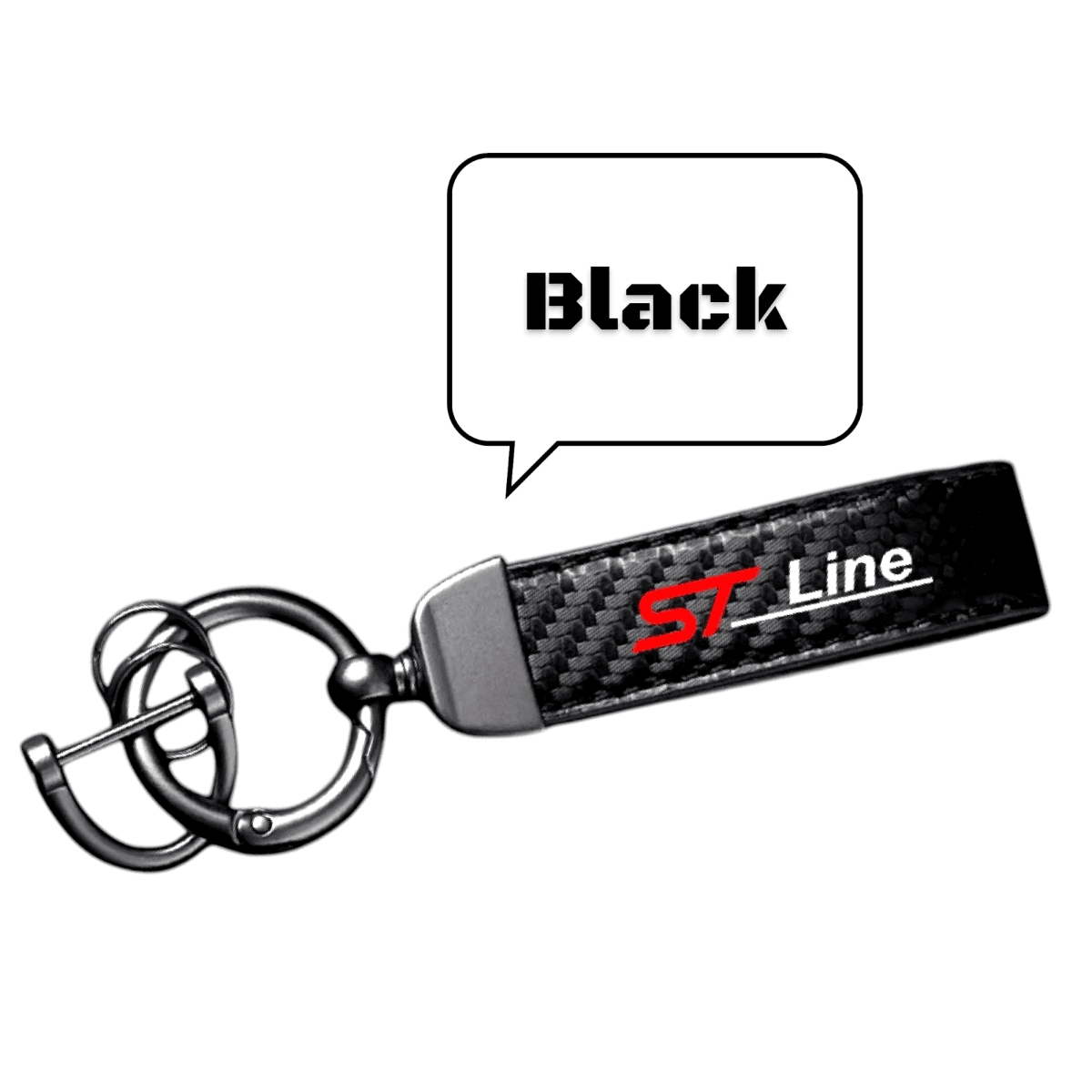 Ford ST Line Carbon Fiber Keychain with Horseshoe Buckle  Fashion Accessories  The Fashion Gift Shop .