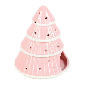 The Fashion Gift Shop: Pink Christmas Tree Oil Burner, Christmas Decorations by Jones Home & Gifts, Oil Burner & Wax Melters