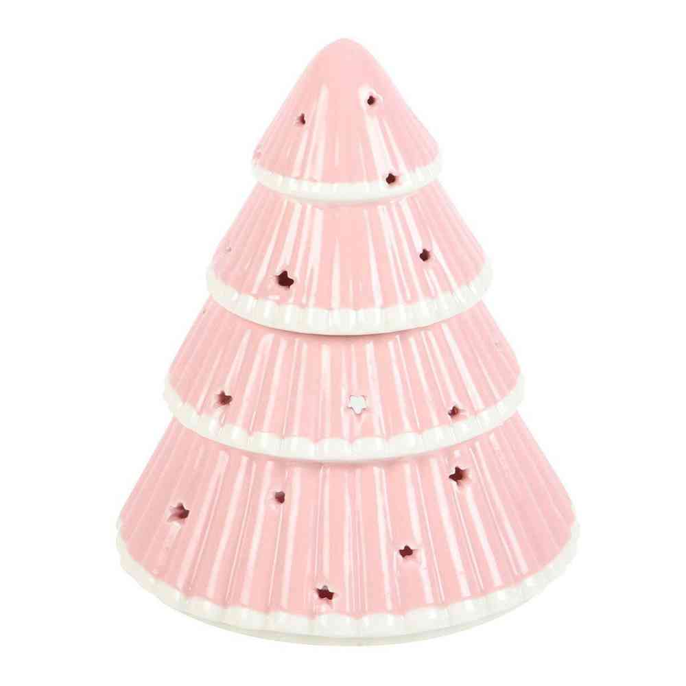 Pink Christmas Tree Oil Burner, Christmas Decorations by Jones Home & Gifts