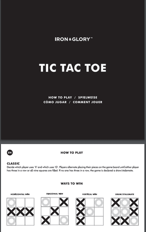 The Fashion Gift Shop: Tic - Tac - Toe - Iron & Glory Wooden Noughts & Crosses Game by Iron and Glory, Games & Puzzles