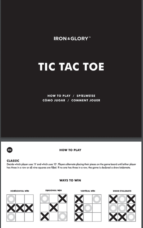 The Fashion Gift Shop: Tic - Tac - Toe - Iron & Glory Wooden Noughts & Crosses Game by Iron and Glory, Games & Puzzles