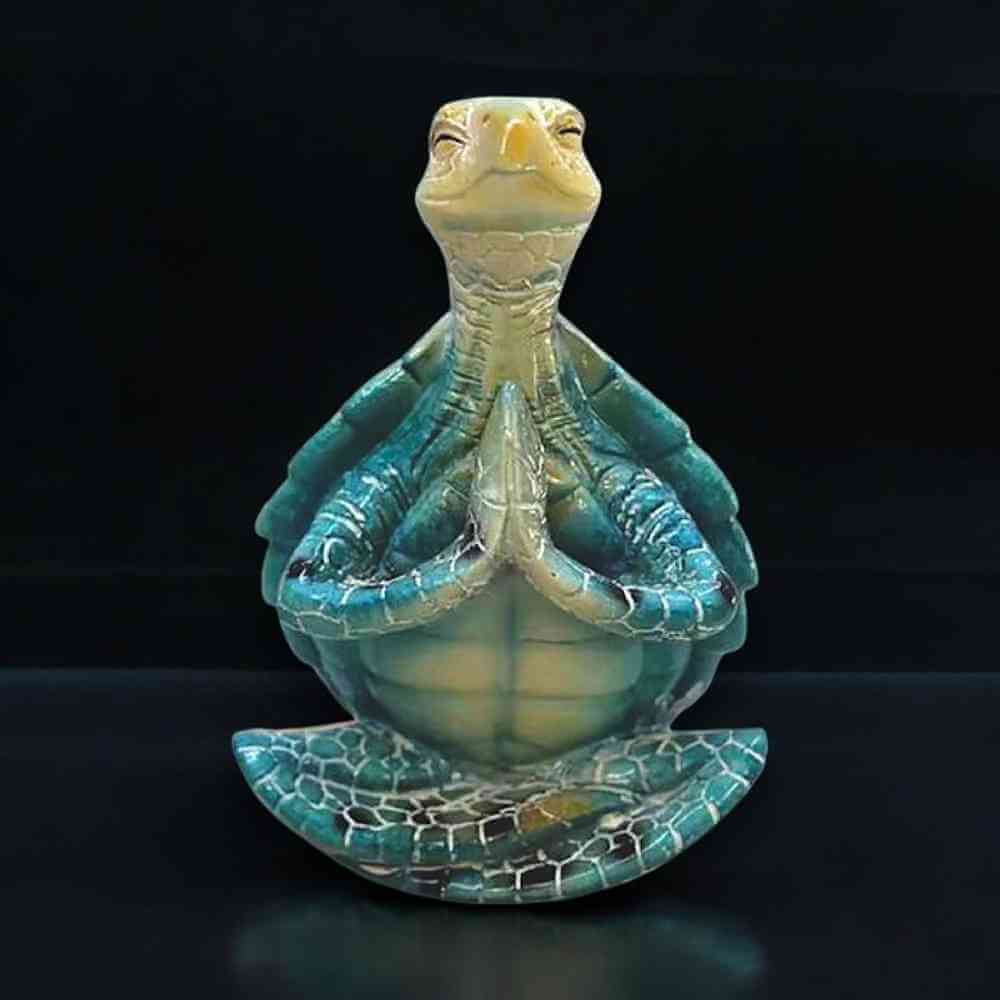 Sea Turtle Figurine Peacefulness Yoga Meditating by Fashion Accessories
