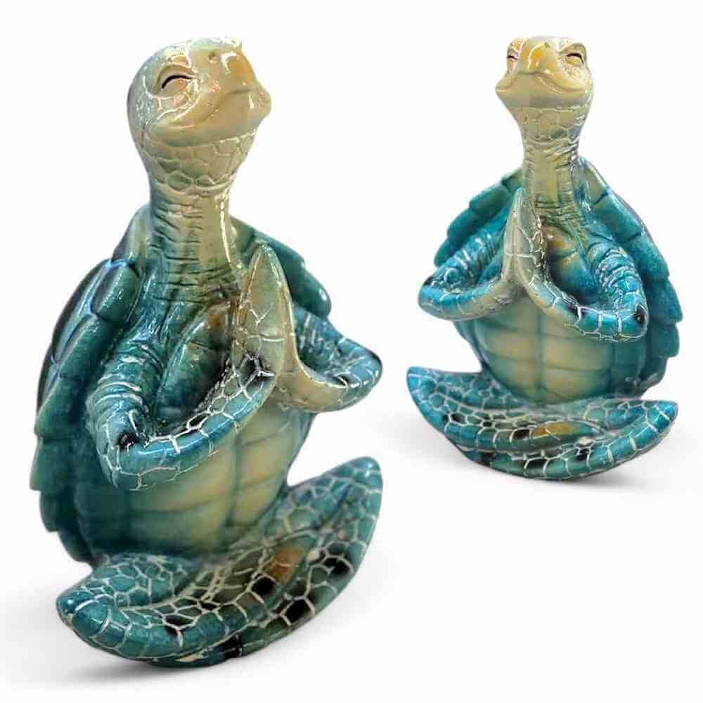 Sea Turtle Figurine Peacefulness Yoga Meditating by Fashion Accessories
