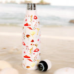 All Over Mushroom Print Metal 500ml Water Bottle - Water Bottles by Spirit of equinox