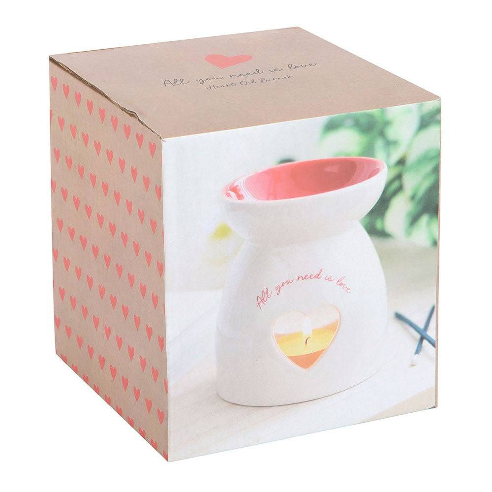 All You Need is Love Heart Oil/Wax Burner, Valentines, Mothers Day Gifts - Oil Burner & Wax Melters by Jones Home & Gifts