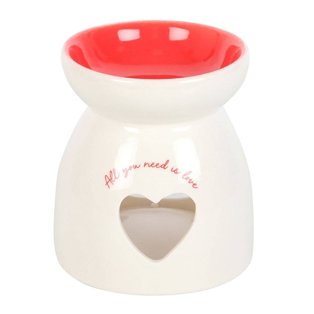 All You Need is Love Heart Oil/Wax Burner, Valentines, Mothers Day Gifts - Oil Burner & Wax Melters by Jones Home & Gifts