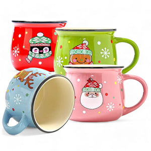 Christmas Cartoon Mugs 150ML Ceramic Hot Chocolate Cups