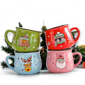 Christmas Cartoon Mugs 150ML Ceramic Hot Chocolate Cups