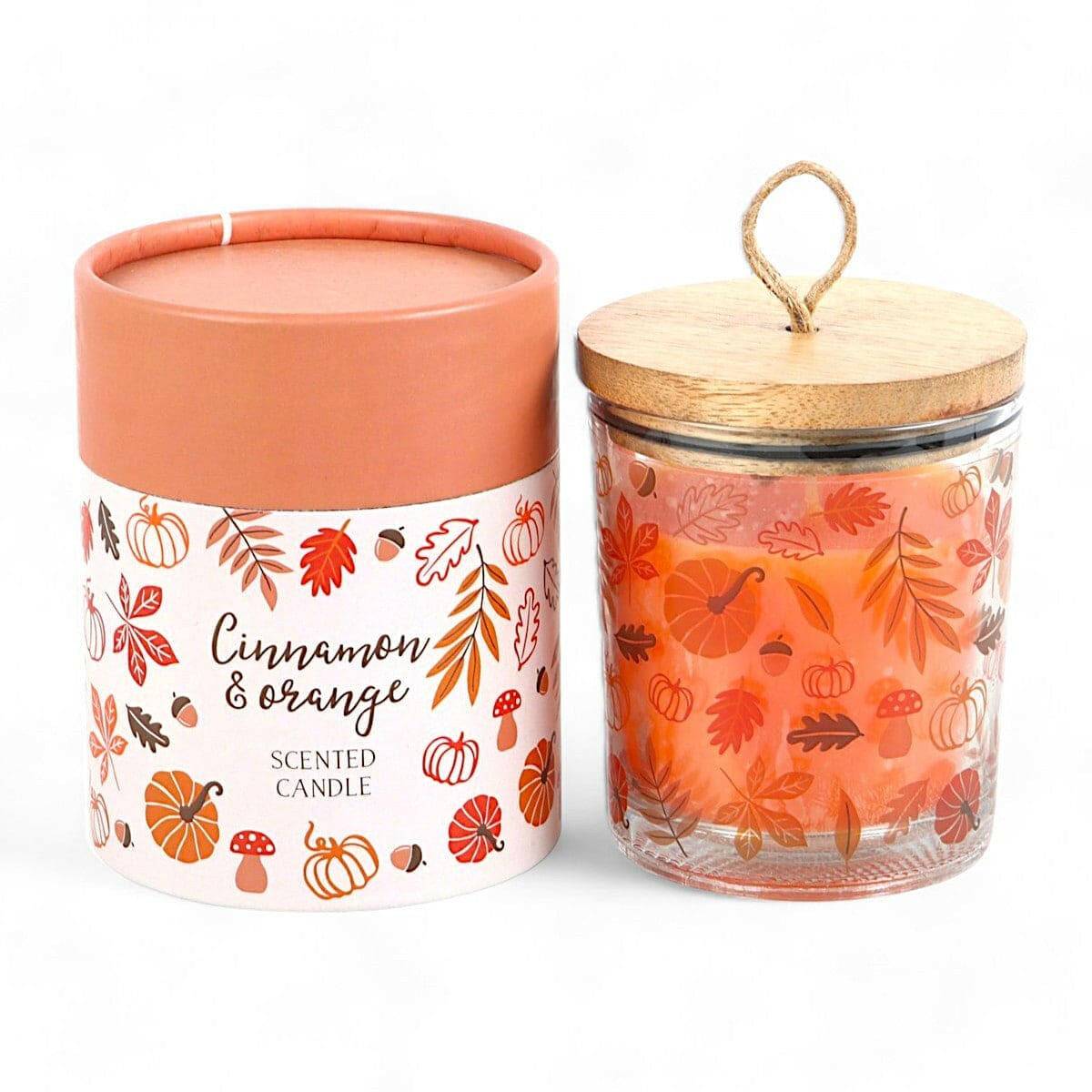 Autumn Leaf Cinnamon and Orange Jar Candle with Box  Elements  The Fashion Gift Shop .