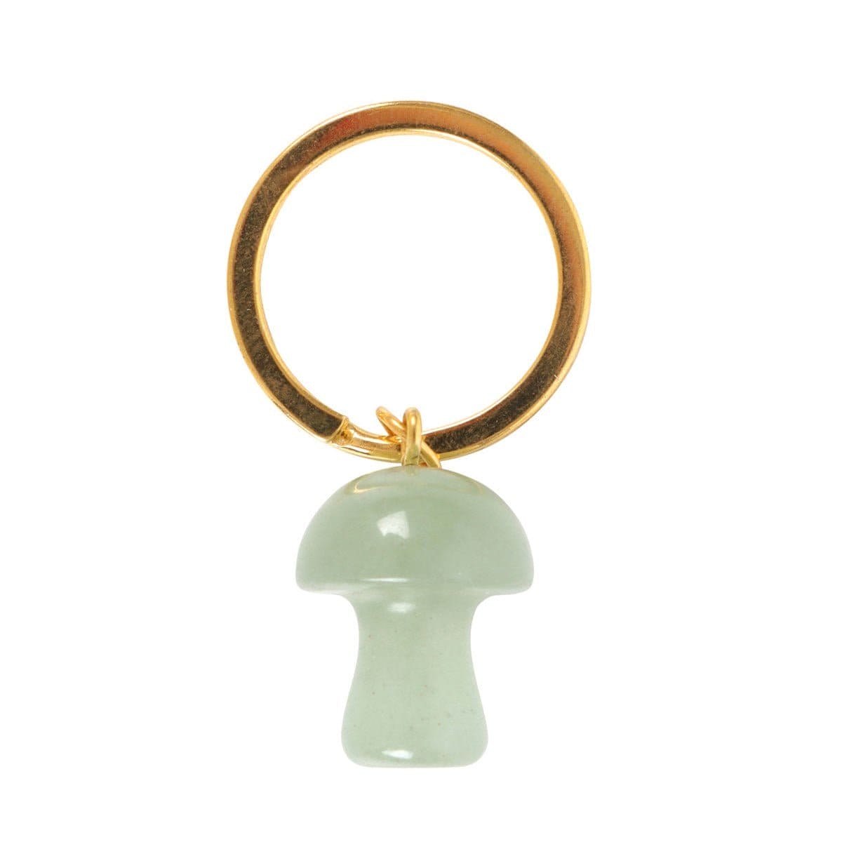 Aventurine Crystal Mushroom Keyring - Bag Charms & Keyrings by Spirit of equinox