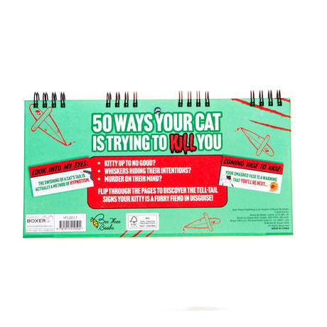 The Fashion Gift Shop: 50 Ways Your Cat Is Trying To Kill You Flipbook - Cat Gifts by Boxer Gifts, Flip Books