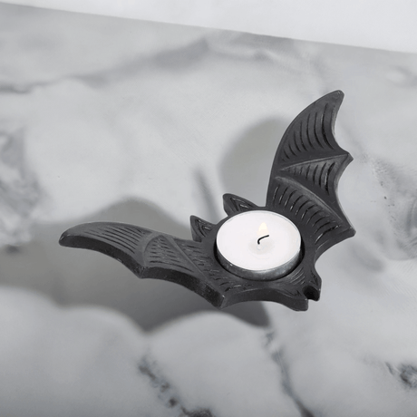 The Fashion Gift Shop: Bat Tealight Candle Holder for Eerie Home Decor by Spirit of equinox, Tea Light Holder