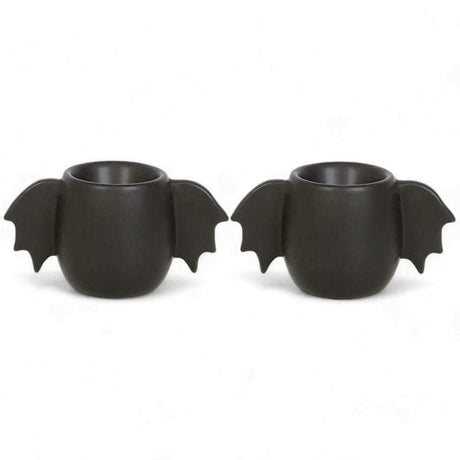 The Fashion Gift Shop: Bat Wing Egg Cup Set for Stylish Breakfast Serving by Spirit of equinox, Egg Cups