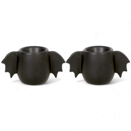 The Fashion Gift Shop: Bat Wing Egg Cup Set for Stylish Breakfast Serving by Spirit of equinox, Egg Cups
