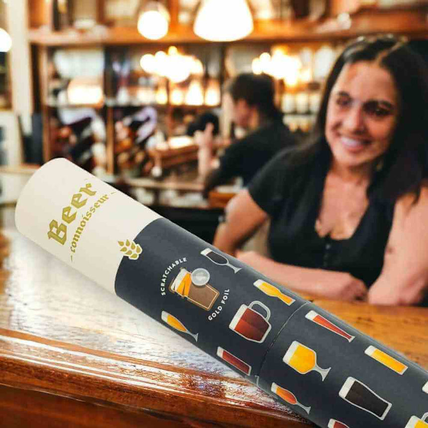 The Fashion Gift Shop: Beer Connoisseur Poster, Beer Facts Scratch Poster Guide by Luckies, Scratch Posters