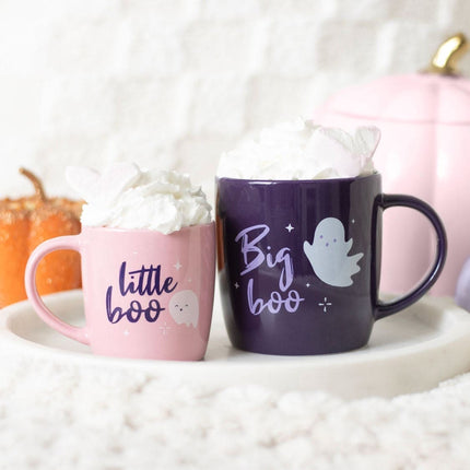 Big Boo Little Boo Family Ghost Halloween Mug Set - Mugs and Cups by Spirit of equinox