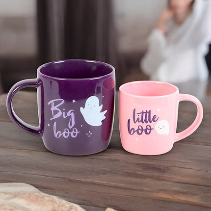 Big Boo Little Boo Family Ghost Halloween Mug Set - Mugs and Cups by Spirit of equinox