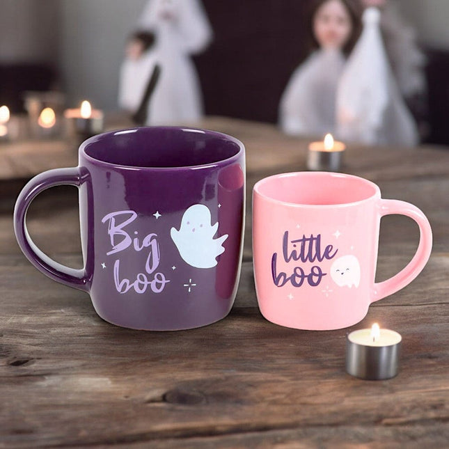 Big Boo Little Boo Family Ghost Halloween Mug Set - Mugs and Cups by Spirit of equinox