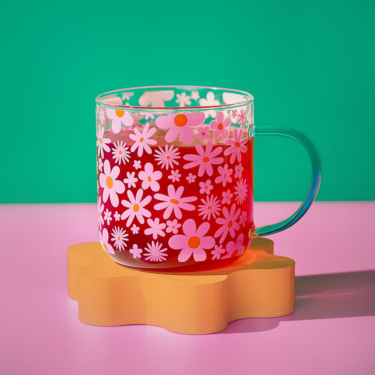 Studio Blom Floral Glass Mug