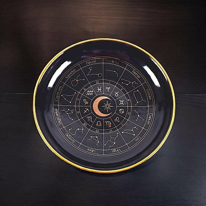 Black Astrology Wheel Trinket Jewellery Dish With Gold Details  Spirit of equinox  The Fashion Gift Shop .