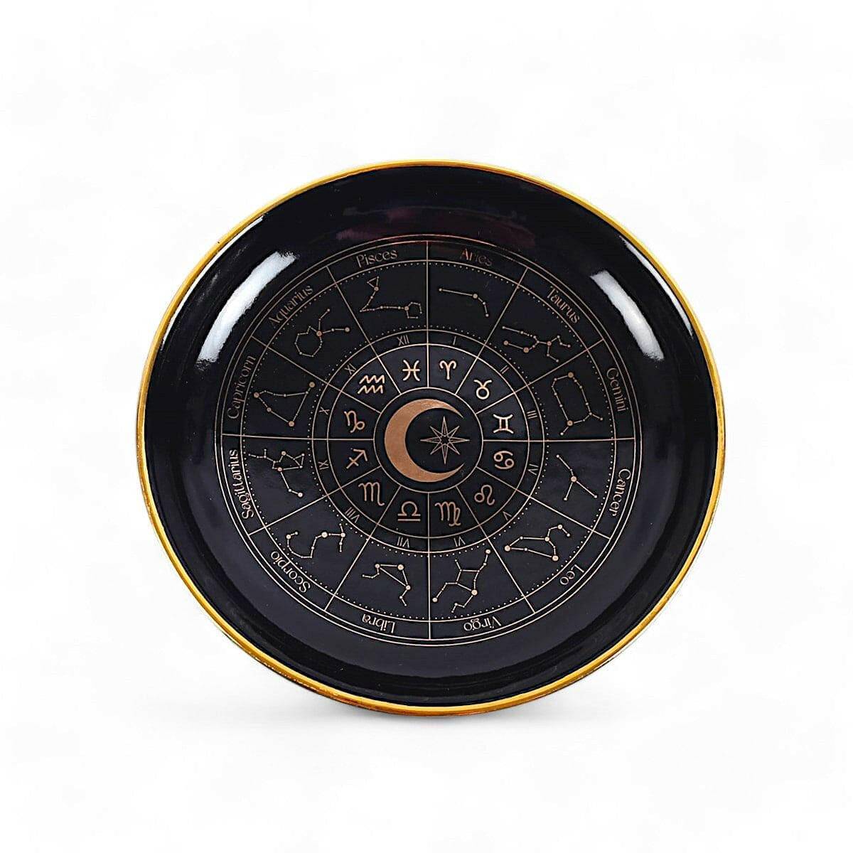 Black Astrology Wheel Trinket Jewellery Dish With Gold Details  Spirit of equinox  The Fashion Gift Shop .