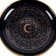 Black Astrology Wheel Trinket Jewellery Dish With Gold Details - The Fashion Gift Shop by Spirit of equinox