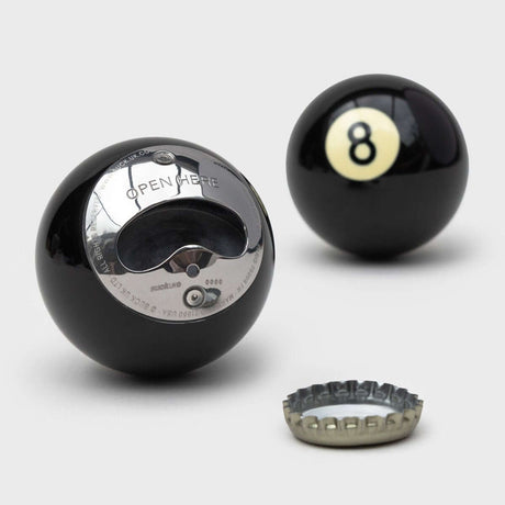 The Fashion Gift Shop: Black Eight Ball Bottle Opener, Stainless Steel Opener Made from an 8 Ball by SuckUK, Bottle Openers