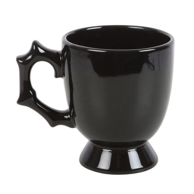 Black Spider Teacup Gothic Style Halloween with Spider Accent - Mugs and Cups by Spirit of equinox