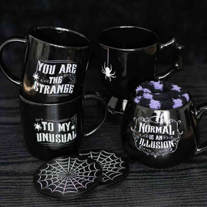 The Fashion Gift Shop: Black Spider Teacup Gothic Style Halloween with Spider Accent by Spirit of equinox, Mugs and Cups